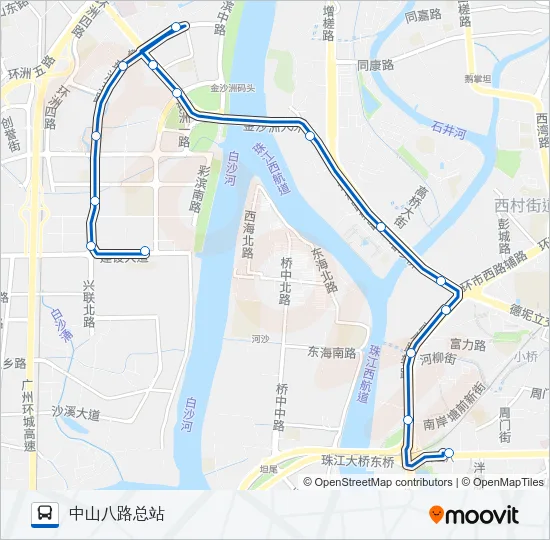 公交885路的线路图