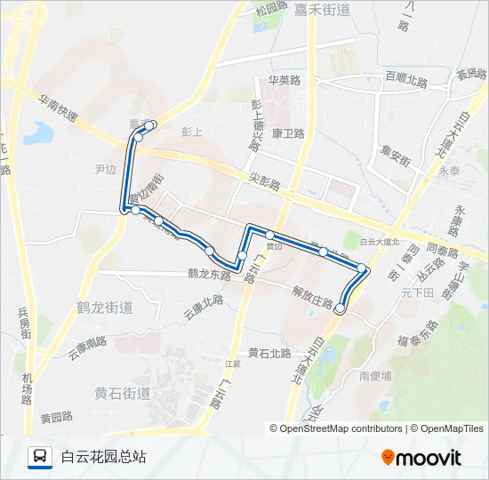 公交927路的线路图