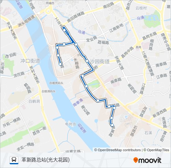 公交963路的线路图