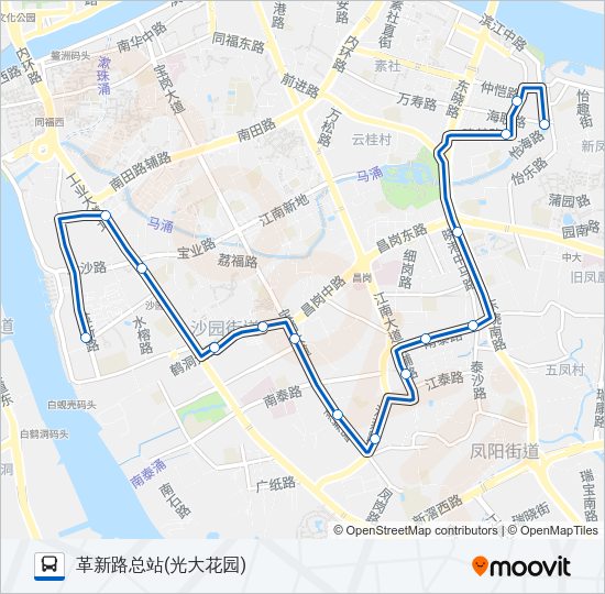 公交967路的线路图