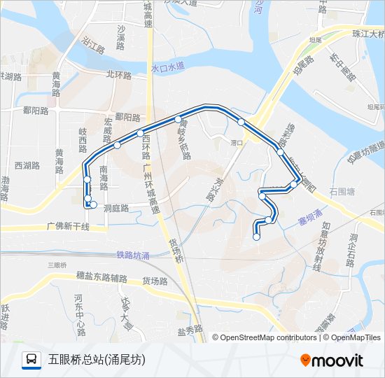 公交969路的线路图