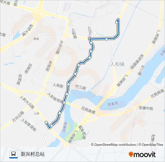 公交971路的线路图