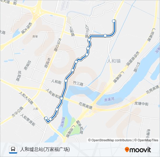 公交971路的线路图