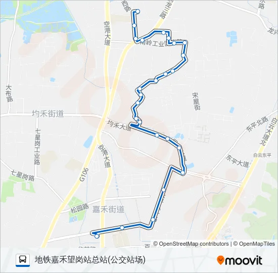 公交986路的线路图