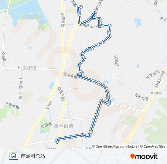 公交986路的线路图