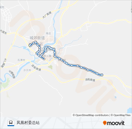 公交从化1路的线路图