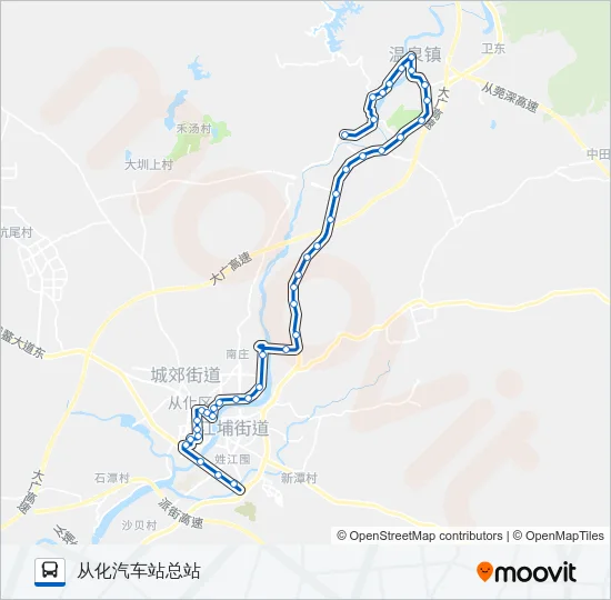 从化4路 Bus Line Map