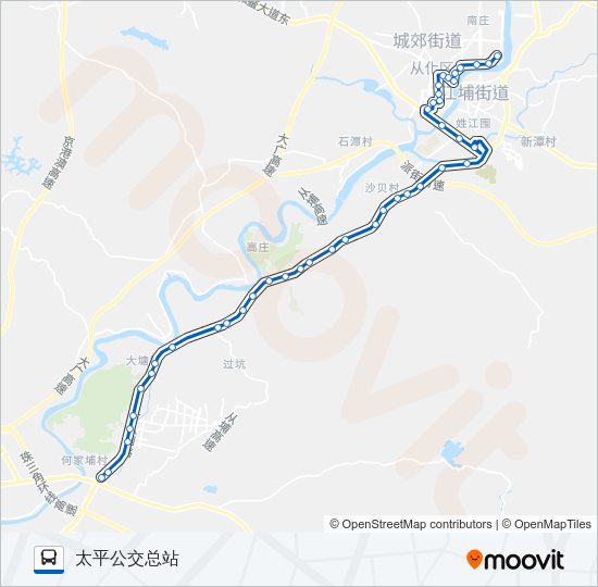 公交从化5路的线路图
