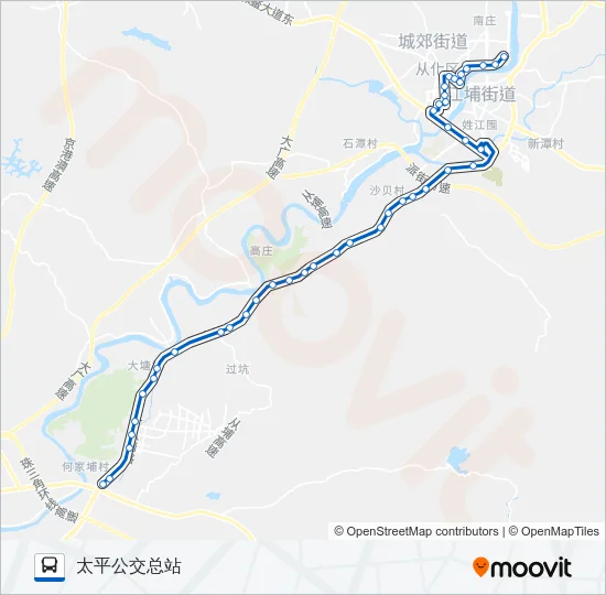 公交从化5路的线路图