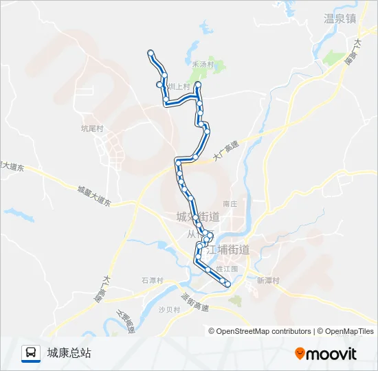 从化6路 Bus Line Map