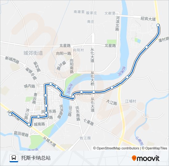 公交从化7路的线路图