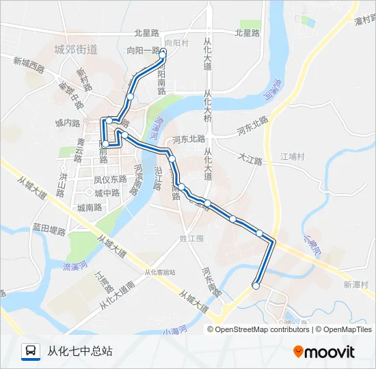 从化8路 Bus Line Map