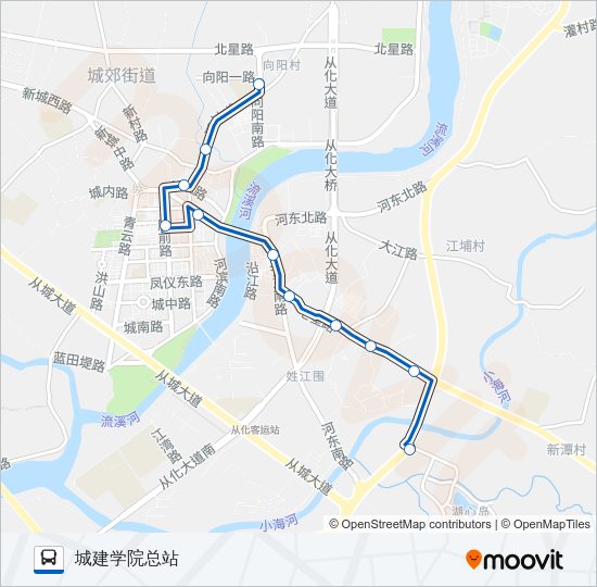 公交从化8路的线路图