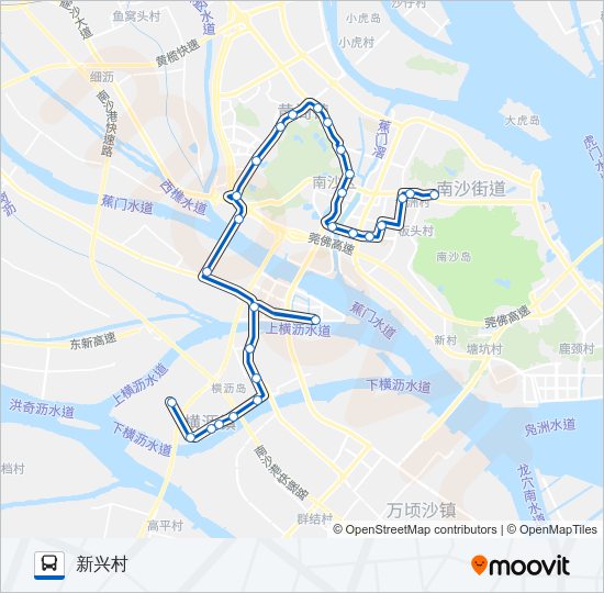 公交南12路的线路图
