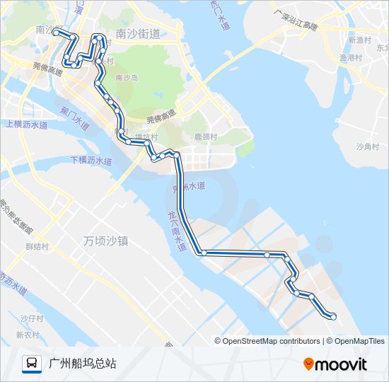 公交南1A路的线路图