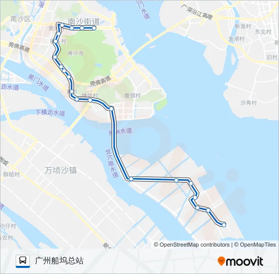 南1B路 Bus Line Map