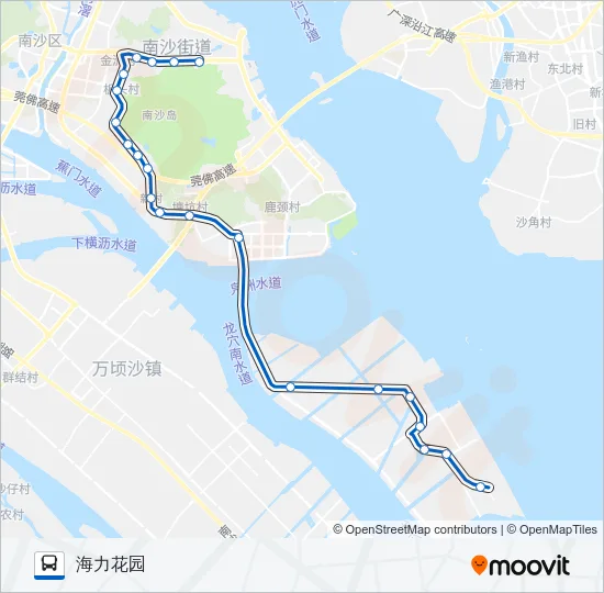南1B路 Bus Line Map