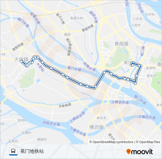 公交南32路的线路图