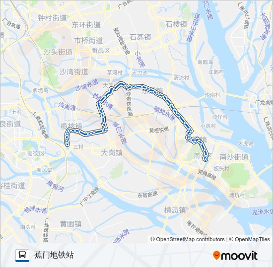 公交南33路的线路图