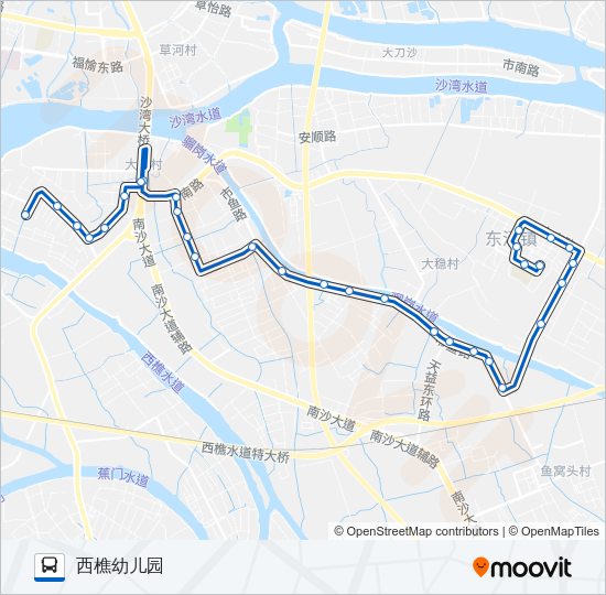 公交南36路的线路图