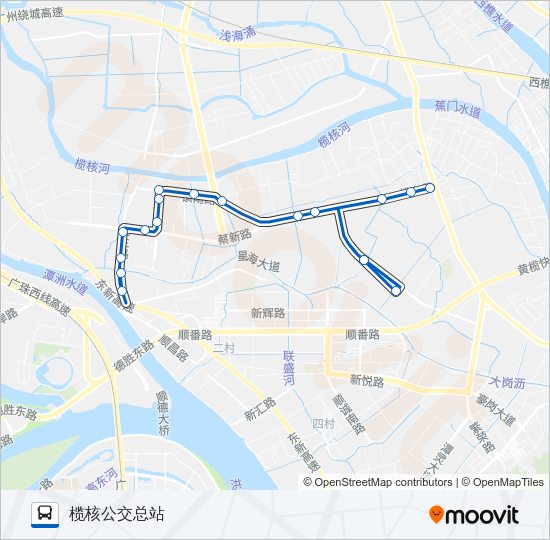 公交南44路的线路图