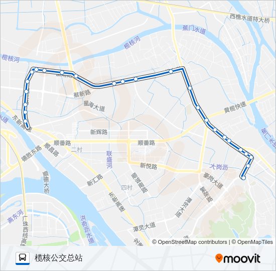 公交南45路的线路图