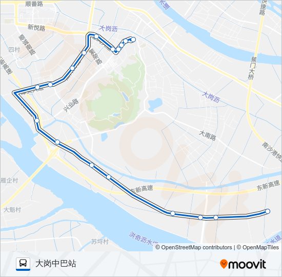 公交南46路的线路图