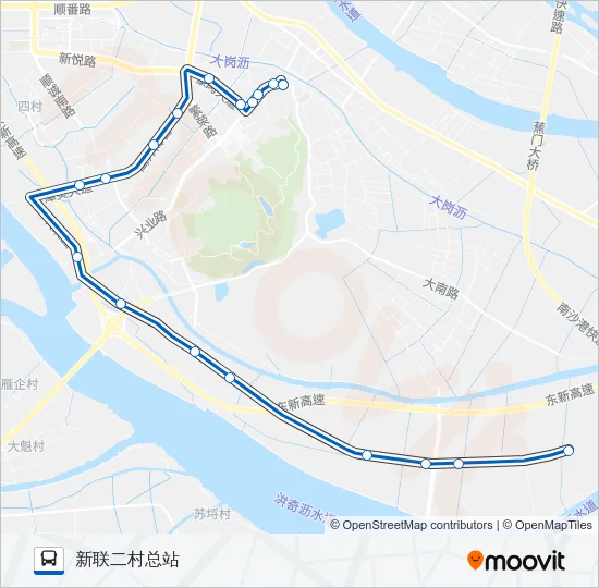 公交南46路的线路图