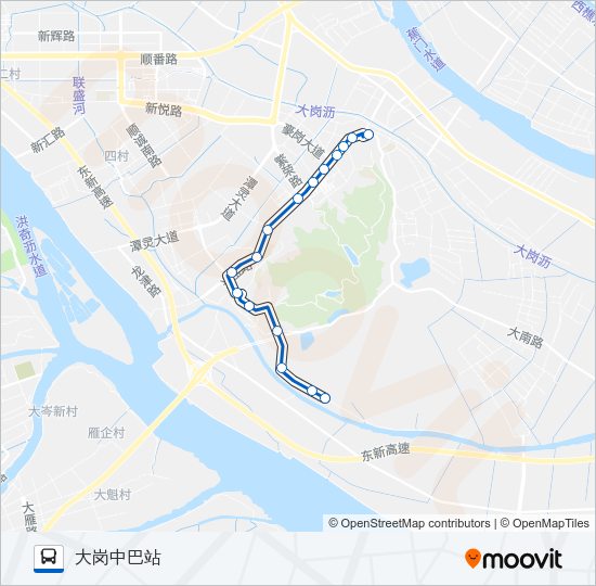 公交南47路的线路图