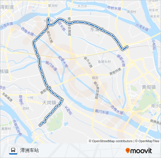 公交南48路的线路图
