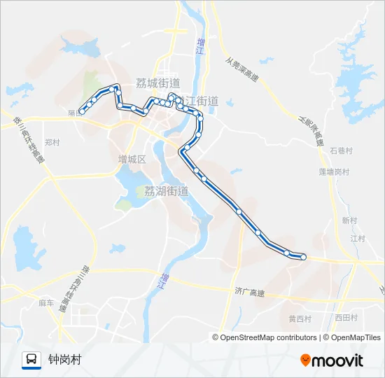 增城1路 Bus Line Map