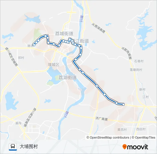 增城1路 Bus Line Map