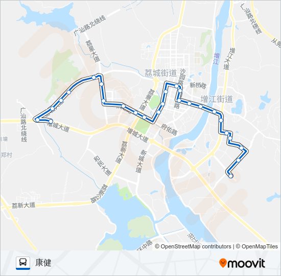 公交增城4路的线路图