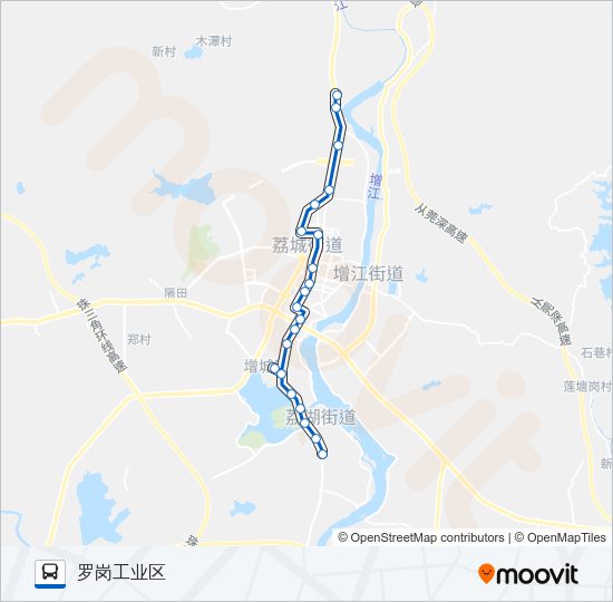 公交增城6路的线路图