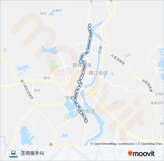 公交增城6路的线路图