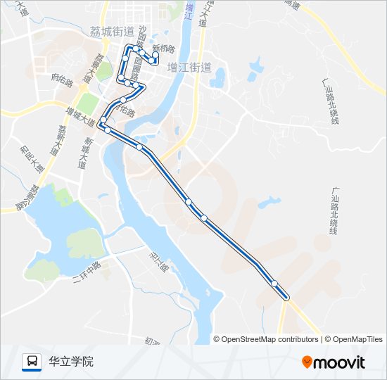 公交增城7路的线路图