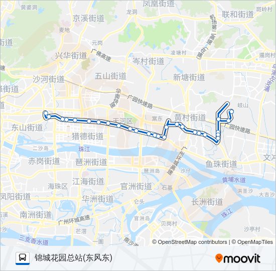 公交夜13路的线路图