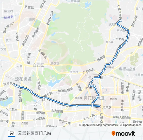 夜14路 Bus Line Map