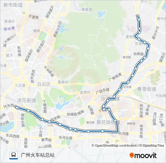 夜14路 Bus Line Map