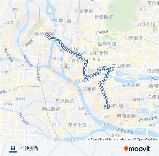 公交夜16路的线路图