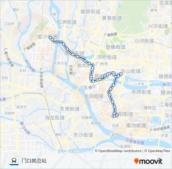 夜16路 Bus Line Map