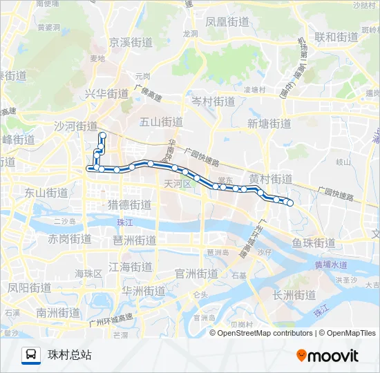 夜17路 Bus Line Map