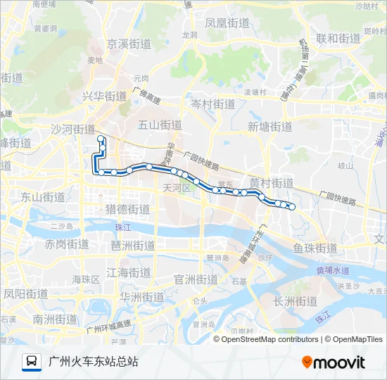 夜17路 Bus Line Map