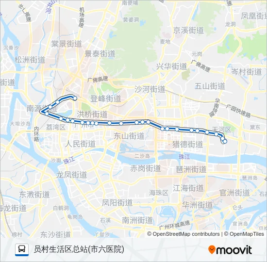 夜18路 Bus Line Map