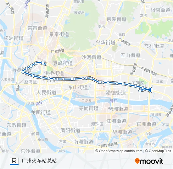 夜18路 Bus Line Map