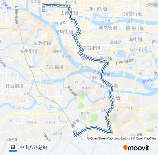 公交夜20路的线路图