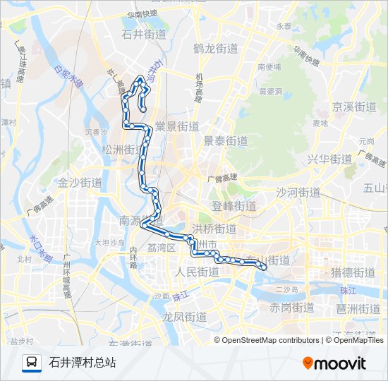 公交夜21路的线路图