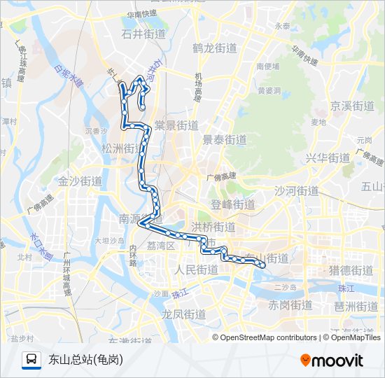公交夜21路的线路图