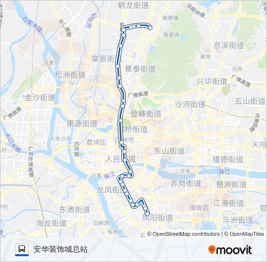 公交夜22路的线路图