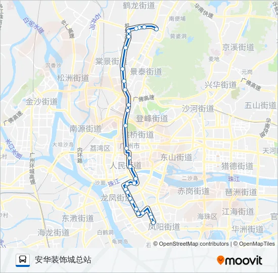 公交夜22路的线路图